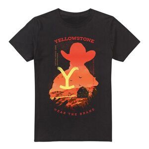 Yellowstone Mens Wear the Brand Sunset Silhouette T-Shirt / Black